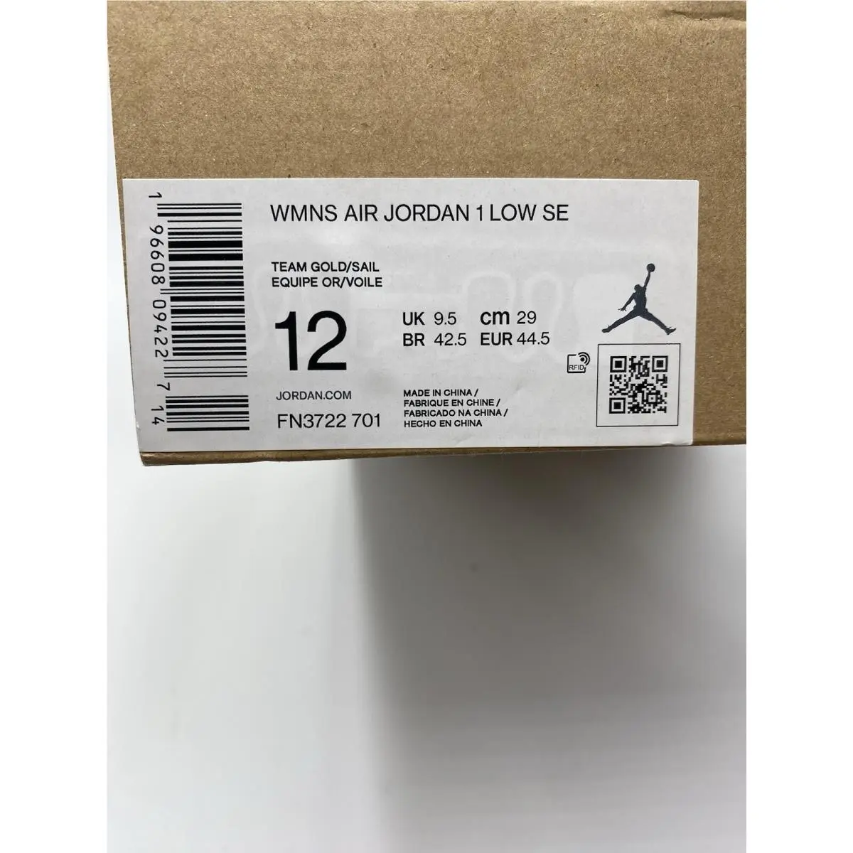 Nike shoes - Nike Air Jordan 1 - Air - FN3722 701 - Team Gold/Sail (UPC: 196608094227) 6