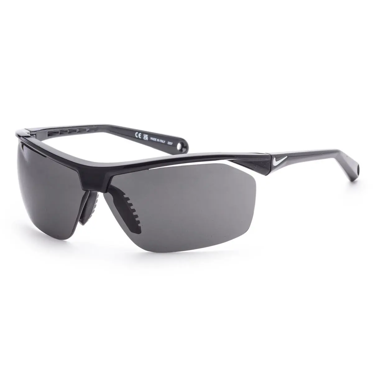 Nike Men`s Tailwind 70mm Black Sunglasses EV1128-001-70 - Frame: Black, Lens: Gray, Other Frame: Black