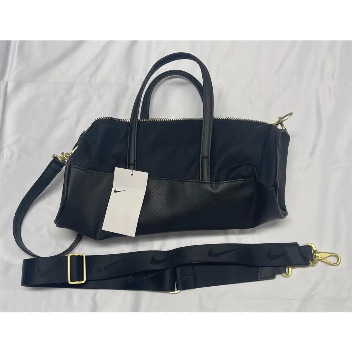 Sportswear Barrel Bag Purse 5L Black Gold Classic DQ5812 010 by Nike