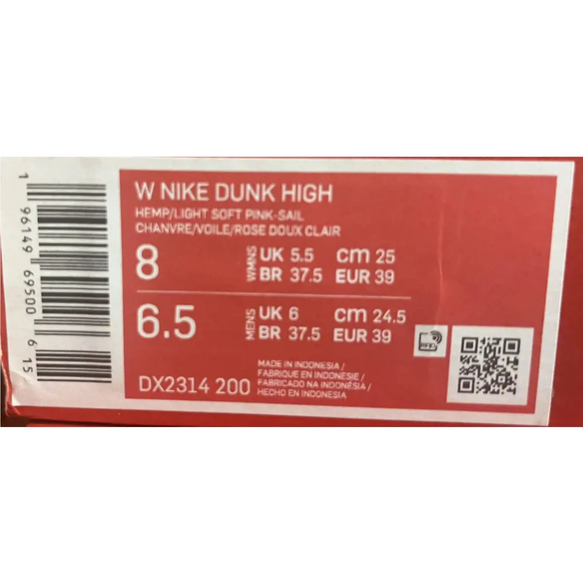 Nike shoes - Nike Dunk High - Dunk High - DX2314-200 - Hemp / Light Soft Pink-Sail 9