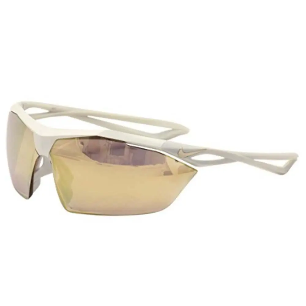 Nike Vaporwing Elite R Sunglasses Matte White/speed Tint Uml Gold Mirror