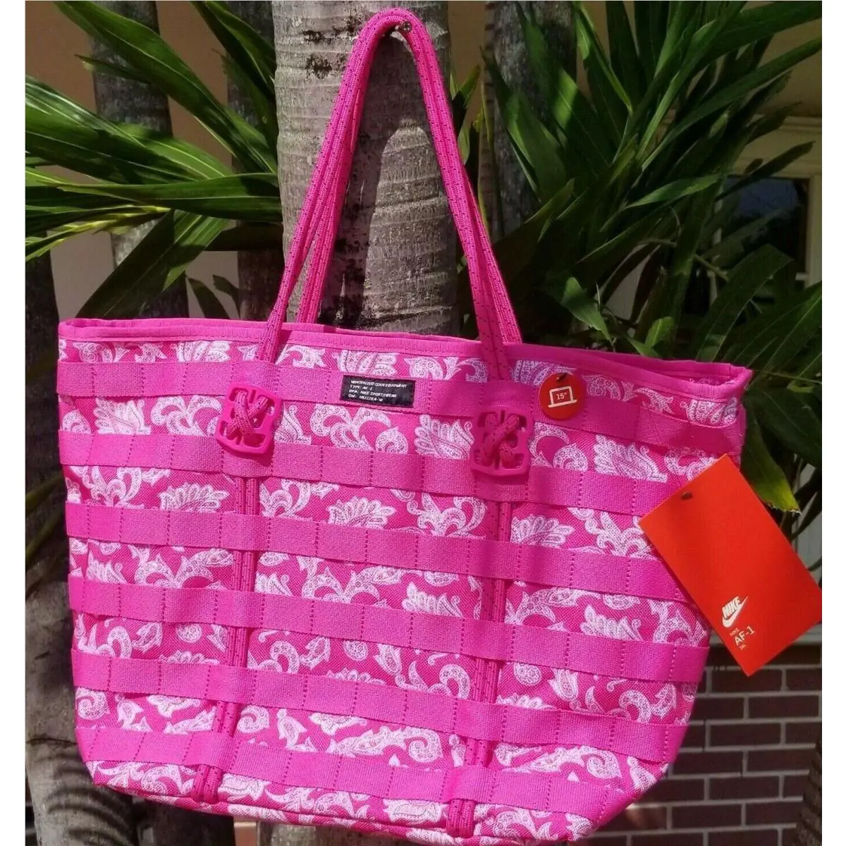 🆕 Unisex Nike AF-1 Air Force 1 One Tote Bag Shoulder Bag Casual Pink BA6346-677