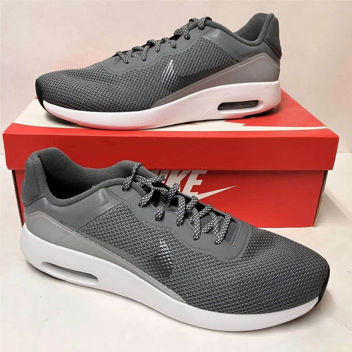 Nike Air Max Modern SE Black Gray Reflective Sneaker Shoes 844876-004 Mens Sz 13