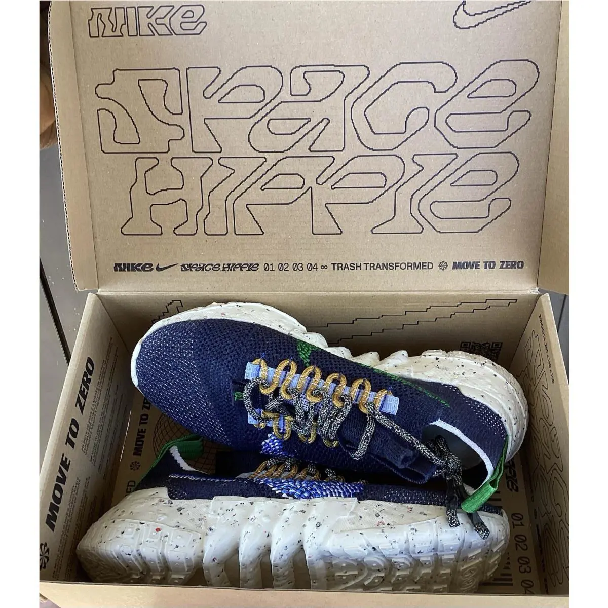 Nike shoes - Nike Space Hippie 01 - Space Hippie - DJ3056-400 - Osbidian/ Signal Blue (UPC: 0194958223182) 4