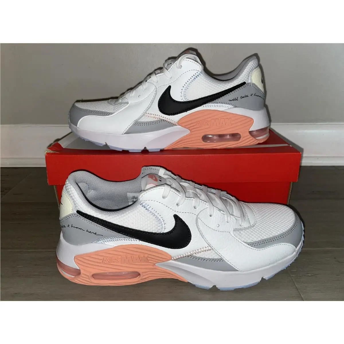 Nike Air Max Excee Sneakers Women’s Size 10 White Black Gray DV2189-100