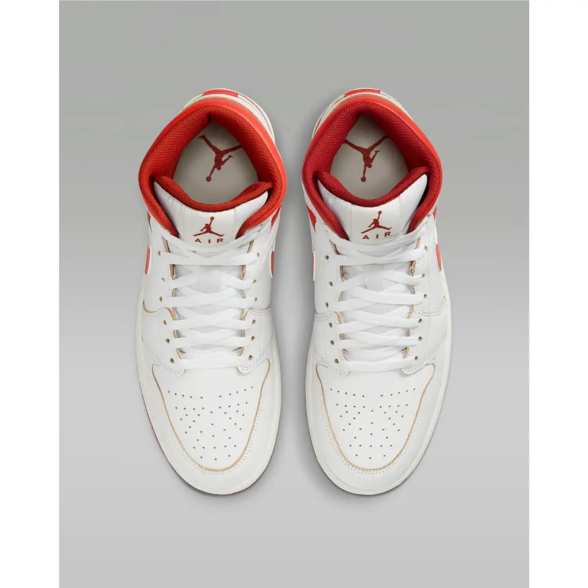Nike shoes - Air Jordan 1 Mid SE - FJ3458-160 - White Dune Red Sail and Lobster 0