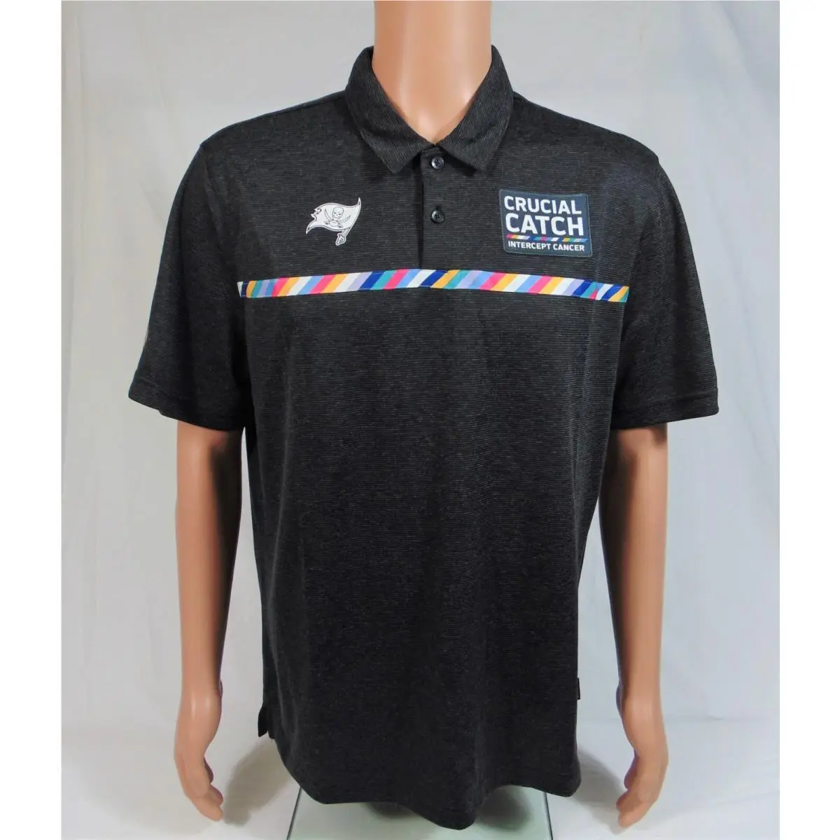Nike Nfl Crucial Catch Tampa Bay Buccaneers Polo Shirt Sz L NKF9 00A Rare