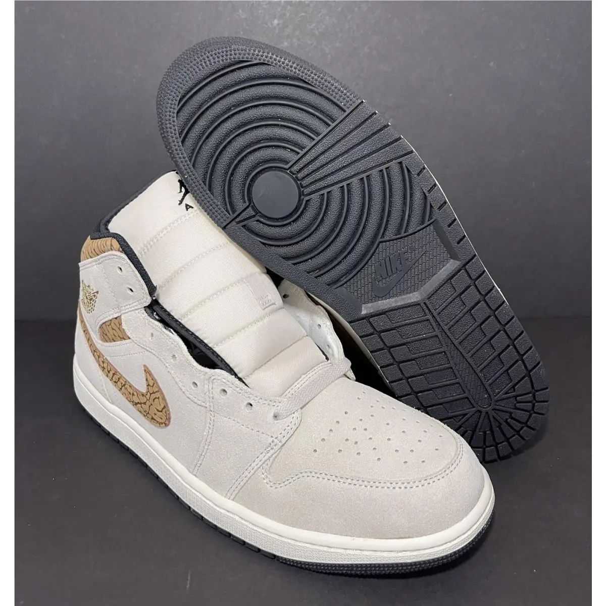 Nike shoes - Nike Air Jordan 1 - Air - DZ4129-102 - LT Orewood BRN/Metallic Gold (UPC: 196608298847) 8