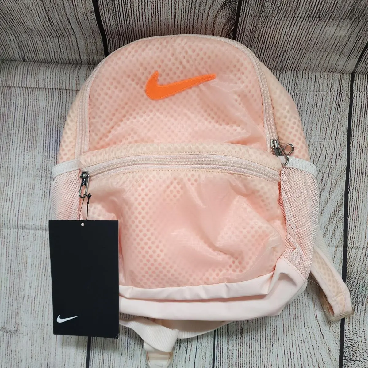 Nike Brasilia Jdi Mini Backpack Air Unisex School Sports Outdoor Orange - Gray / Black