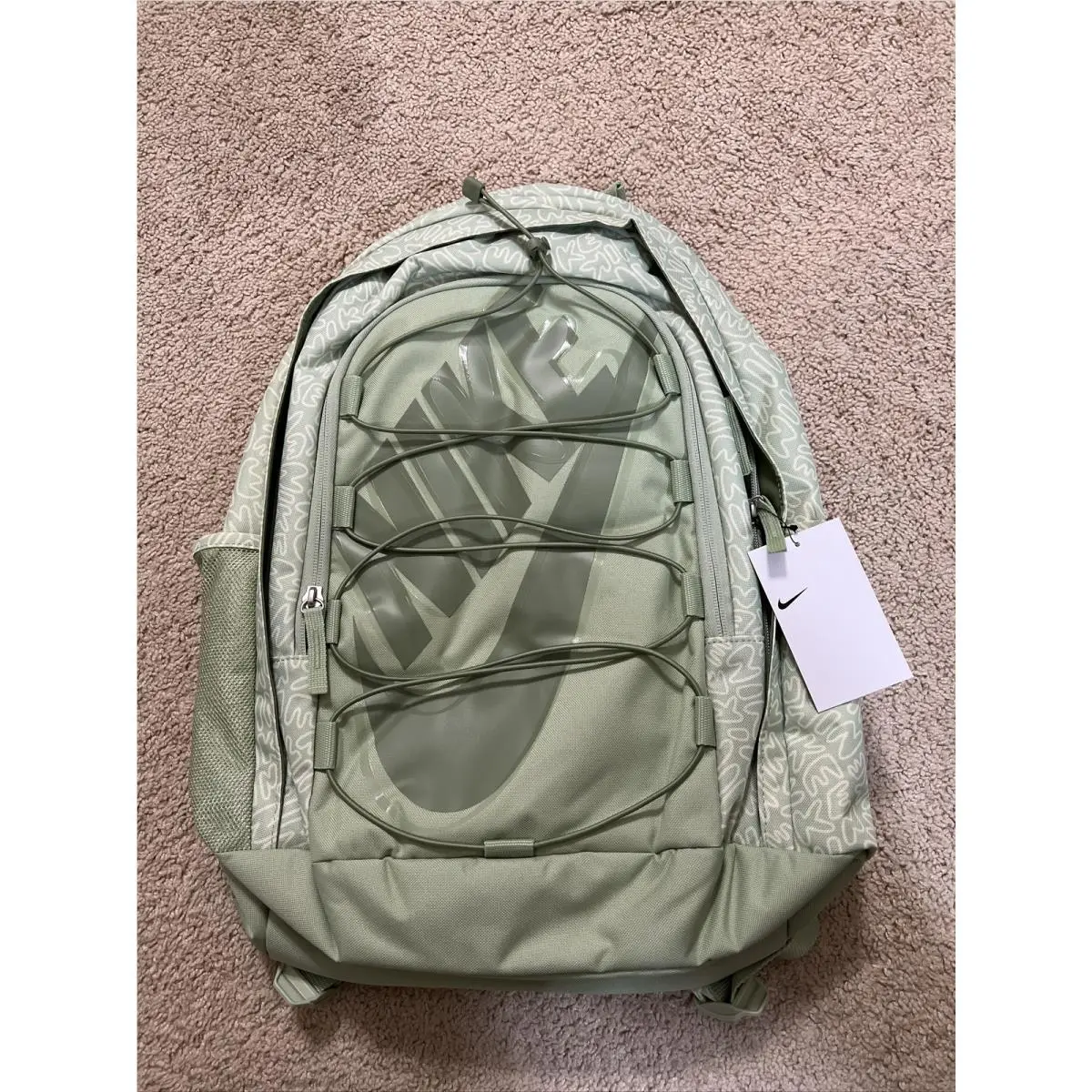 Hayward Backpack Honeydew Oil Green White Travel Bag Gym FJ9232 343 by Nike