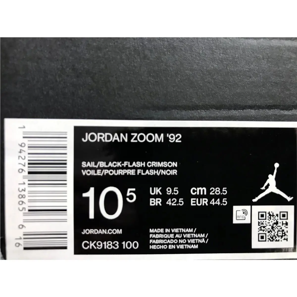 Nike shoes - Air Jordan Sail - Air Sail - CK9183-100 - Black 3