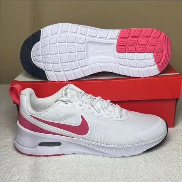 Air Max Nuaxis HF1233-100 White-pink Women’s Running Sneakers 9.5 by Nike
