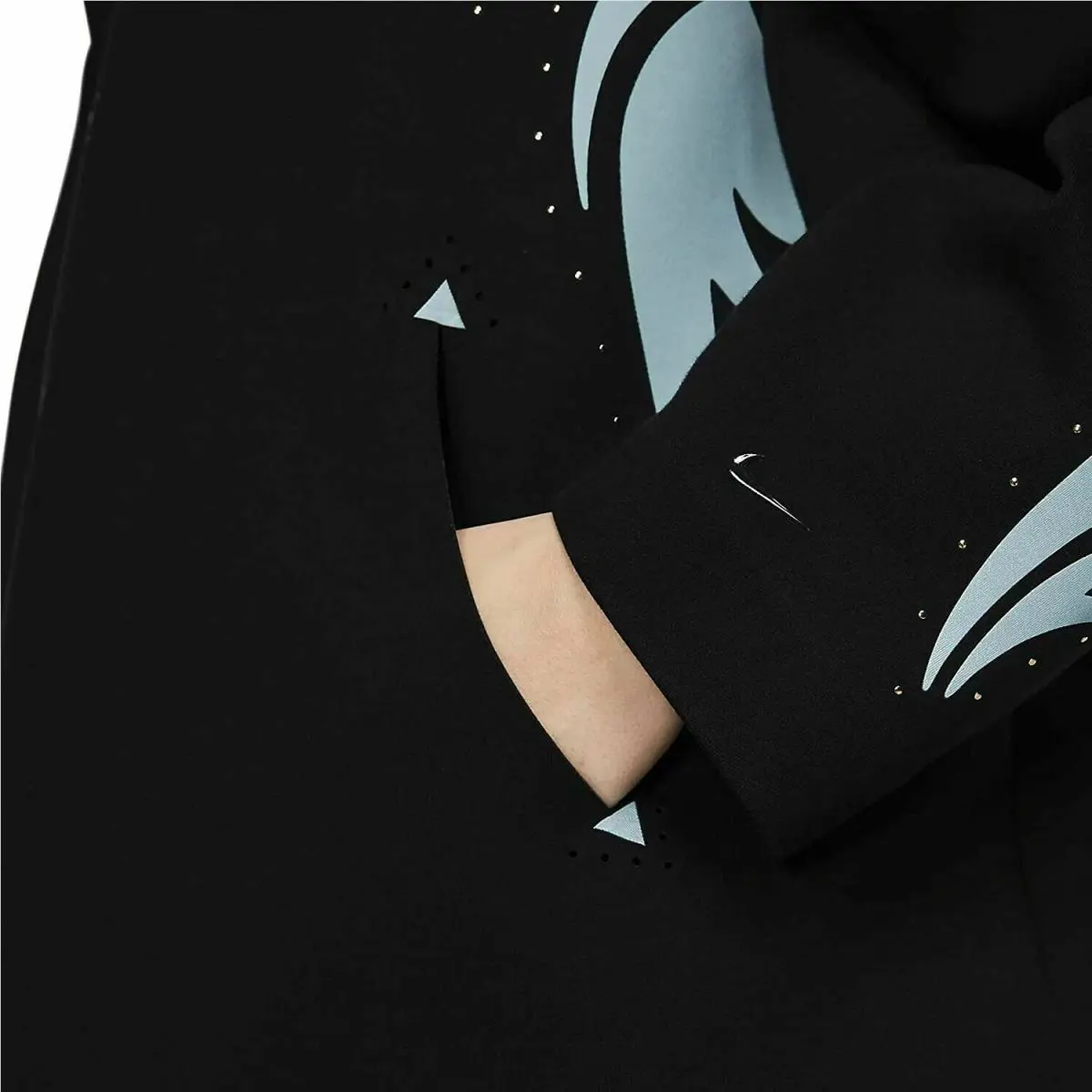 Nike clothing - Nike Boutique Floral Funnel Neck - BV4536 010 - Black & (Multi Color) 5