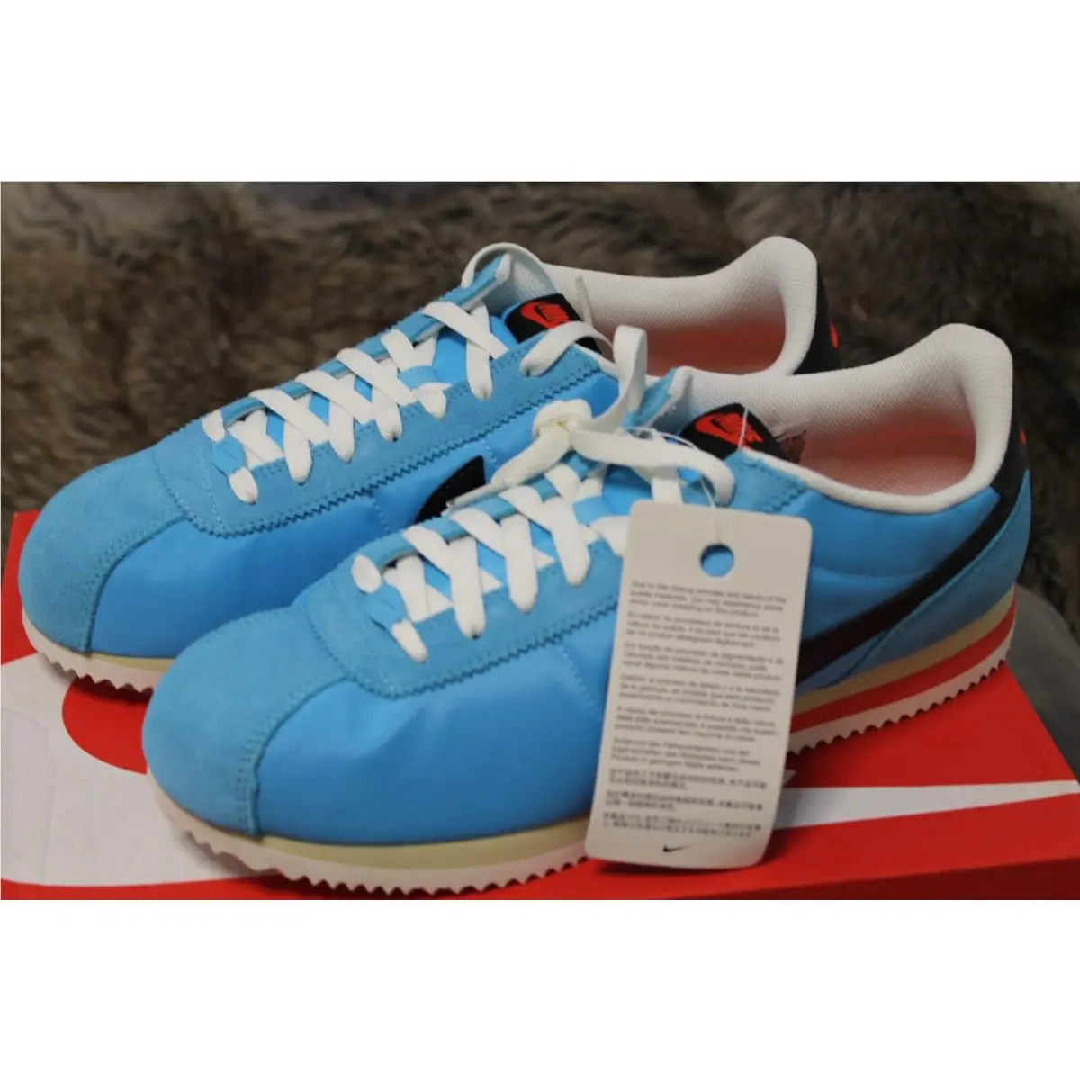 Size 9 - Nike Cortez Txt Baltic Blue Black Team Gold - Blue