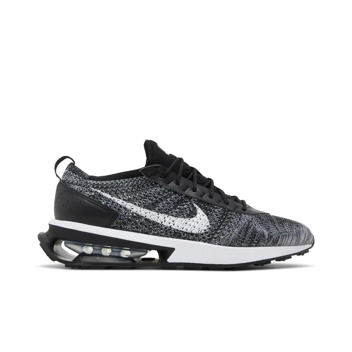 Nike Air Max Flyknit Racer Mens Size 10.5 Black White Running Shoes Sneakers - Black