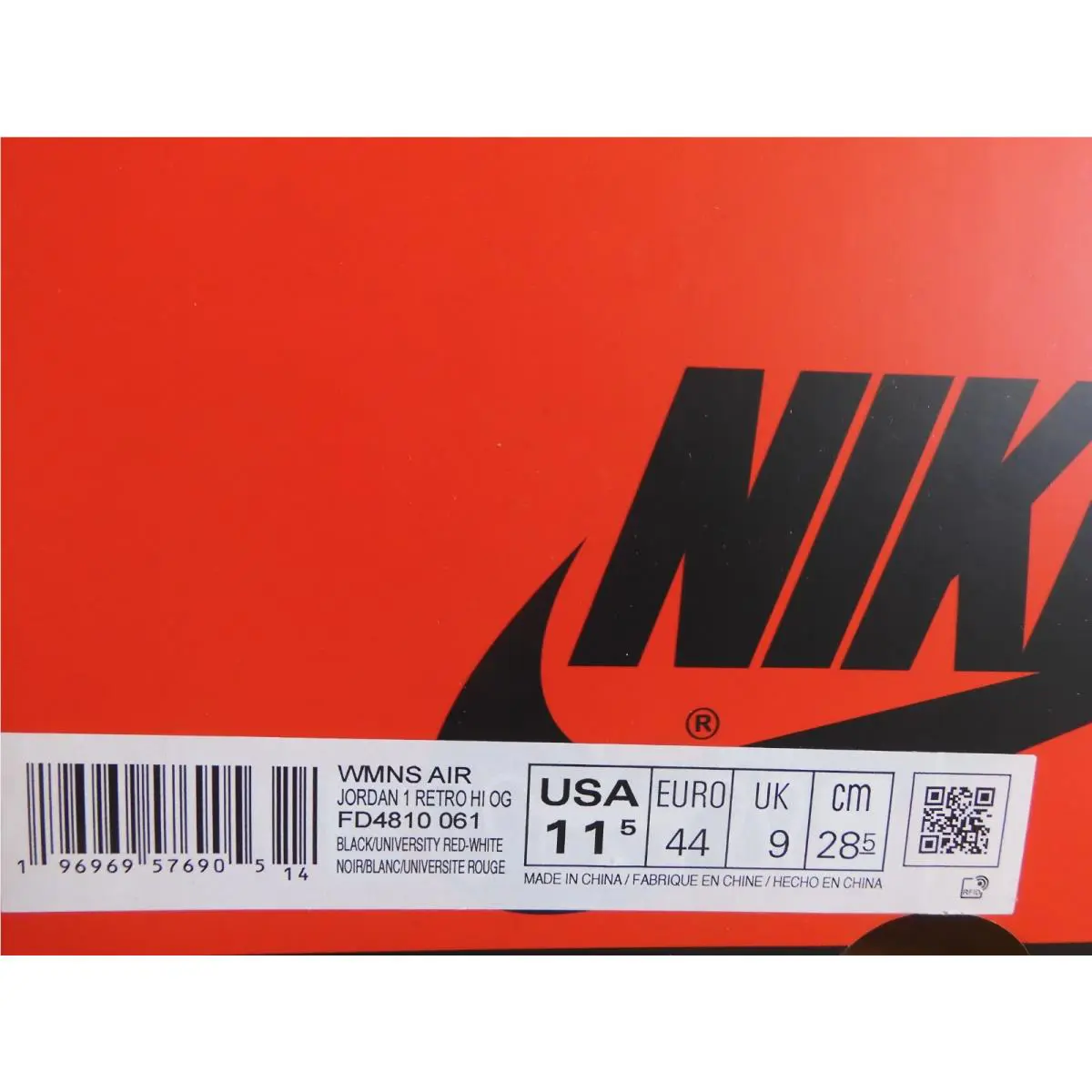 Nike shoes - Air Jordan 1 - Air - FD4810-061 - Black (UPC: 196969576905) 9