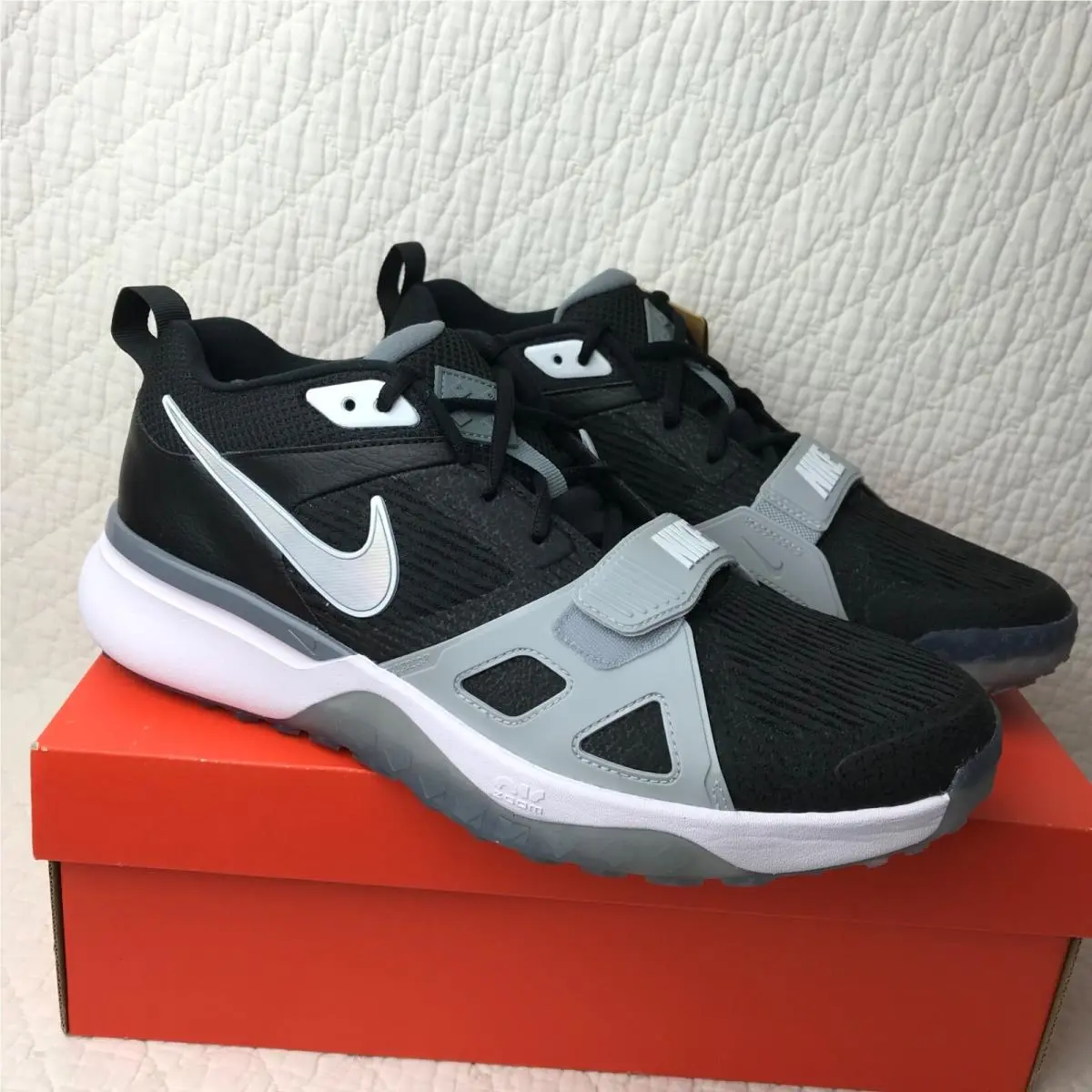 Nike shoes - Nike Air Zoom Diamond Elite - DZ0503-001 - Black/White-Wolf Grey 6