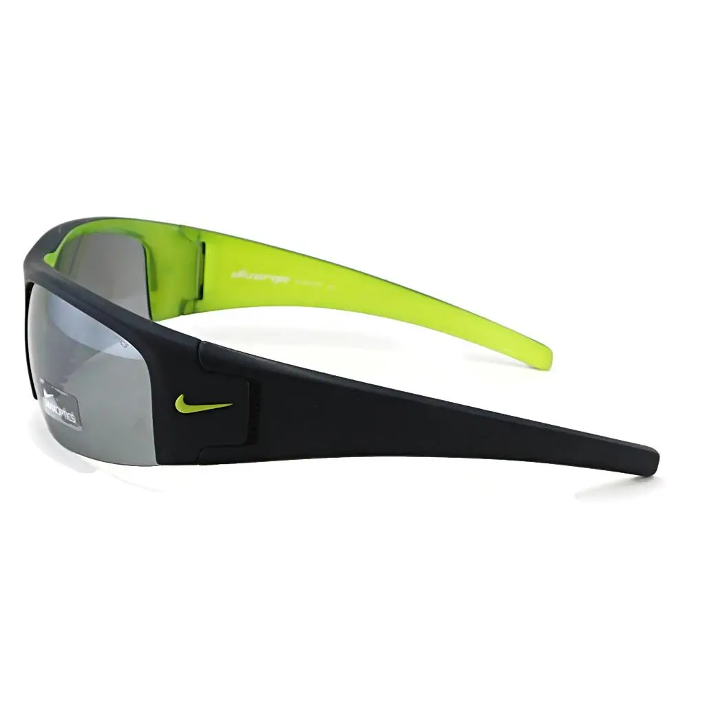Diverge Sunglasses Matte Black Volt / Gray Silver Mirror Lens by Nike