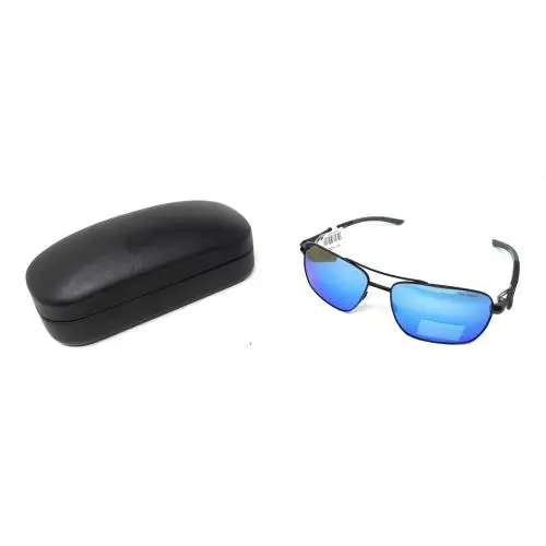 Nike Club Premier-p DQ0920 011 Sunglasses Satin Black Polarized Blue Mirror Lens - Frame: Black, Lens: Blue