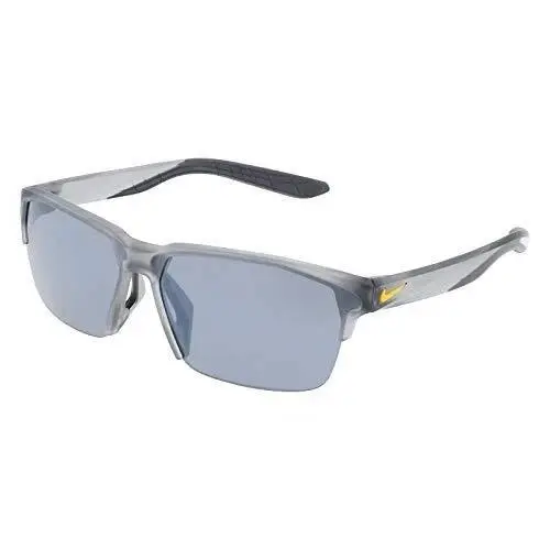Nike CU3748 012 Matte Grey Maverick Free Sunglasses with Silver Flash Lenses - Matte Wolf Grey, Frame: Grey, Lens: Silver