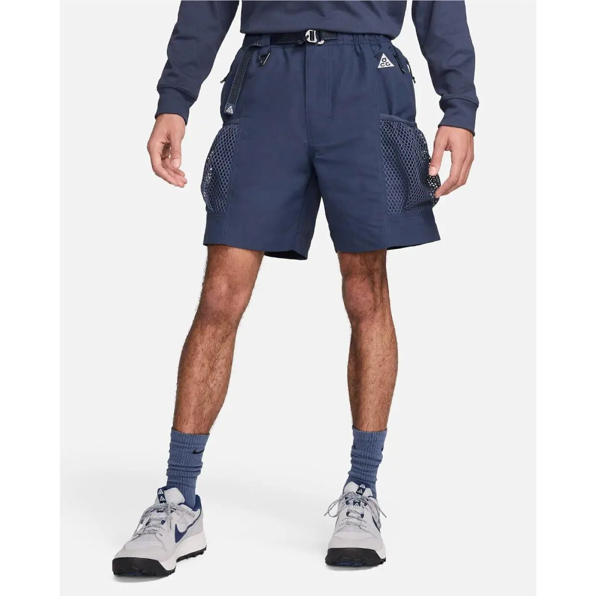 Nike Acg Snow Grass Cargo Shorts Mens Size Medium Thunder Blue White DV9405-437