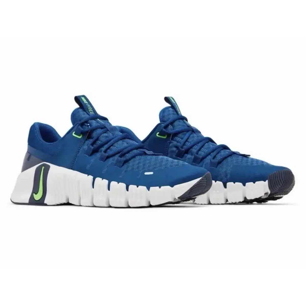Mens Sz 7.5/ Womens 9 Free Metcon 5 Court Blue Green Strike DV3949-401 Nby by Nike
