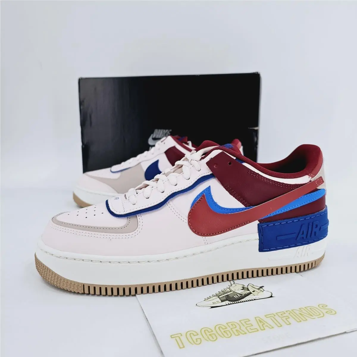Nike Air Force 1 Shadow Pink Canyon Rust Shoes Womens 11.5 Sneakers - Multicolor