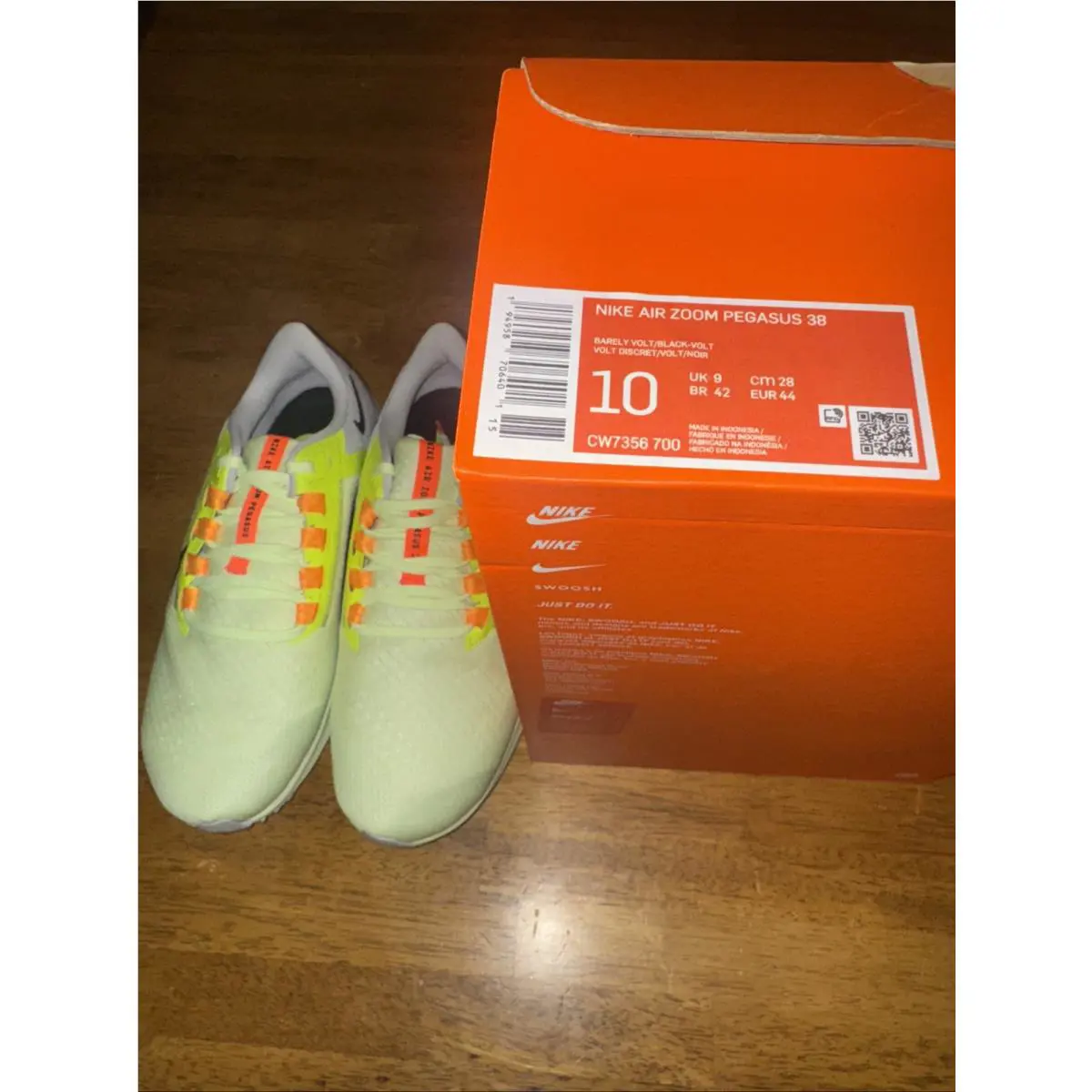 Nike shoes - Nike Air Zoom Pegasus 38 - DQ4499 101 - Yellow, Manufacturer: Sail/Black/White-Gym Red (UPC: 0194958706401) 6