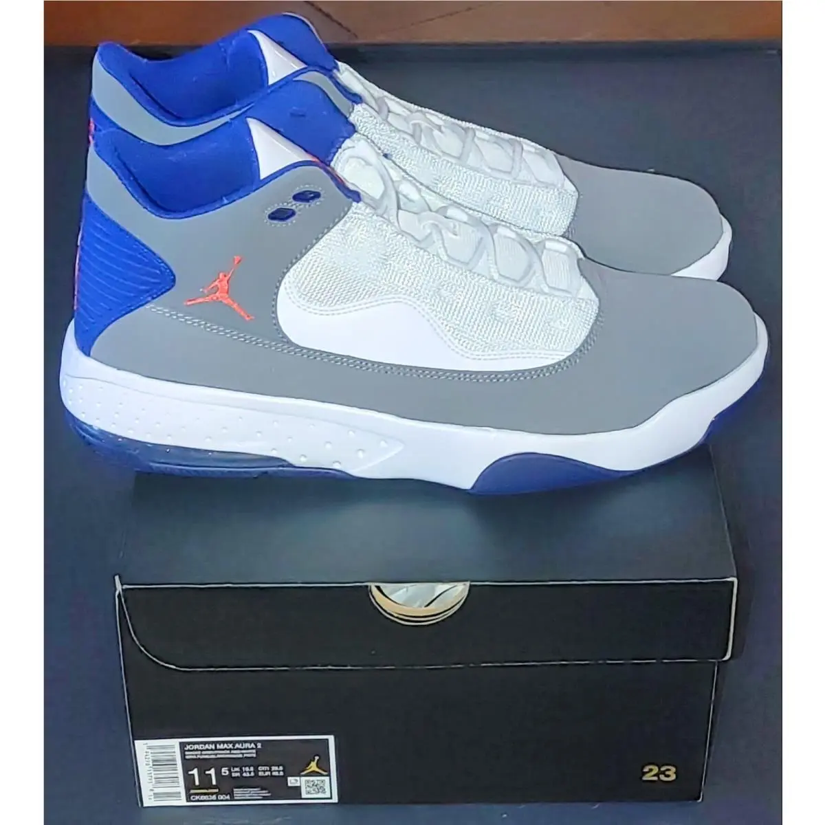 Nike shoes - Nike Jordan Max Aura 2 - CK6636 004 - Smoke Grey, Track Red, White, Royal Blue 0