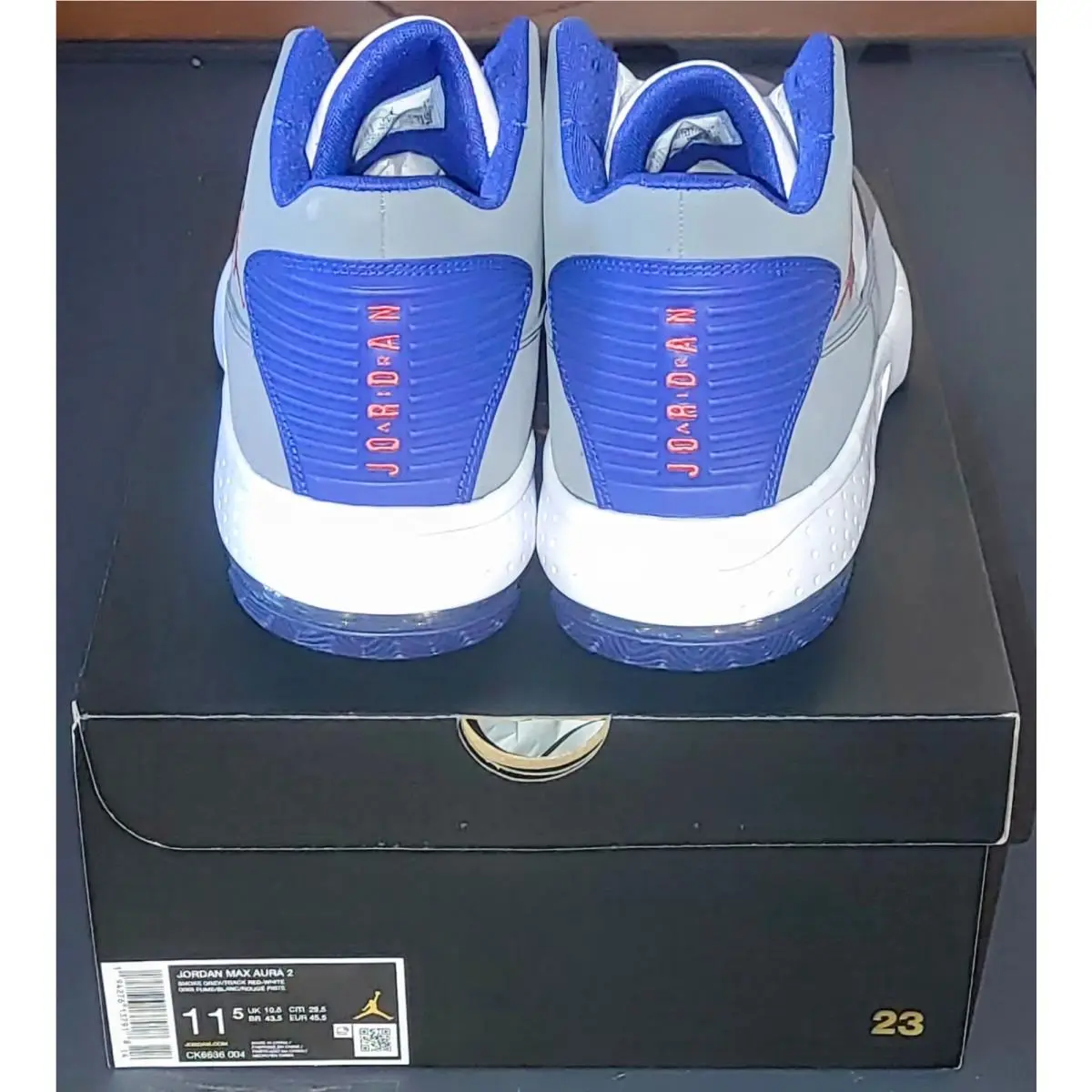 Nike shoes - Nike Jordan Max Aura 2 - CK6636 004 - Smoke Grey, Track Red, White, Royal Blue 1