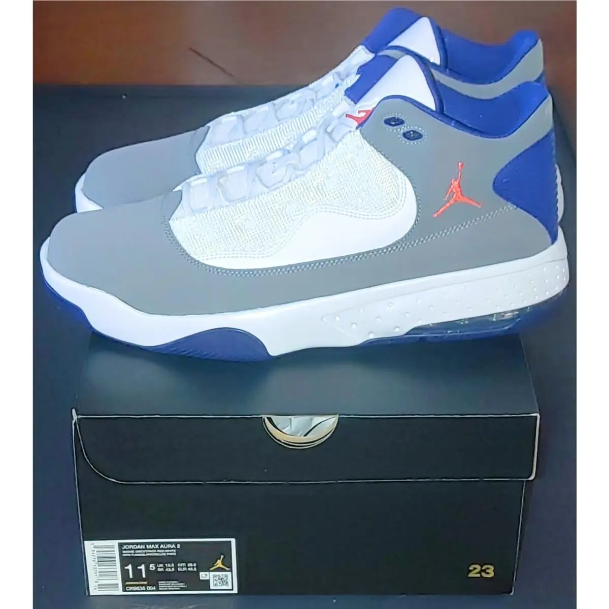 Nike shoes - Nike Jordan Max Aura 2 - CK6636 004 - Smoke Grey, Track Red, White, Royal Blue 2