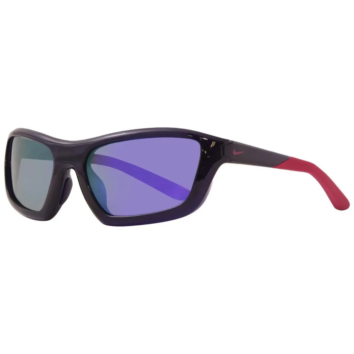 Kids Nike FV2401 500 Purple Brazer-m Sunglasses with Violet Mirror Lenses