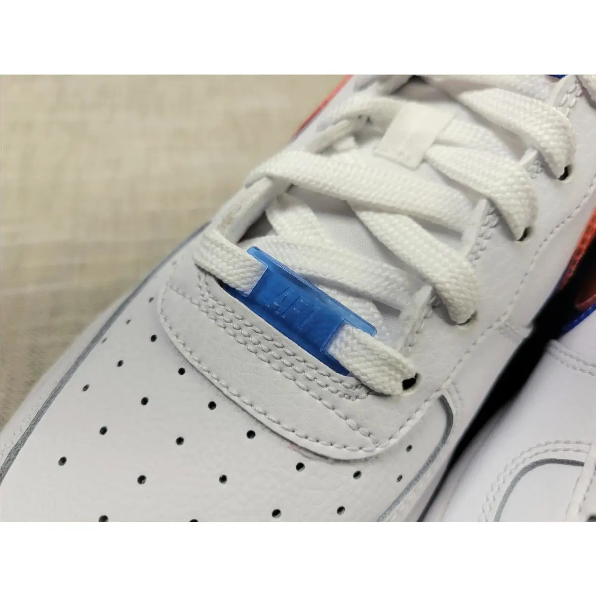Nike shoes - Nike Air Force 1 GS - DX1787-100 - White Blue Crimson (UPC: 00196148463750) 9