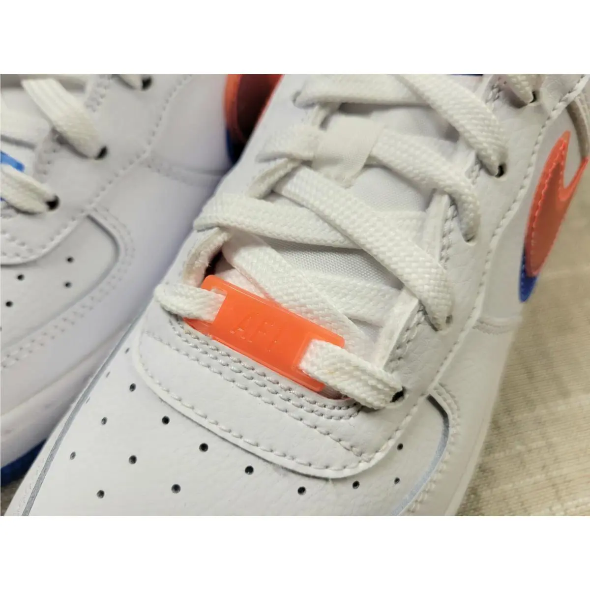 Nike shoes - Nike Air Force 1 GS - DX1787-100 - White Blue Crimson (UPC: 00196148463750) 10