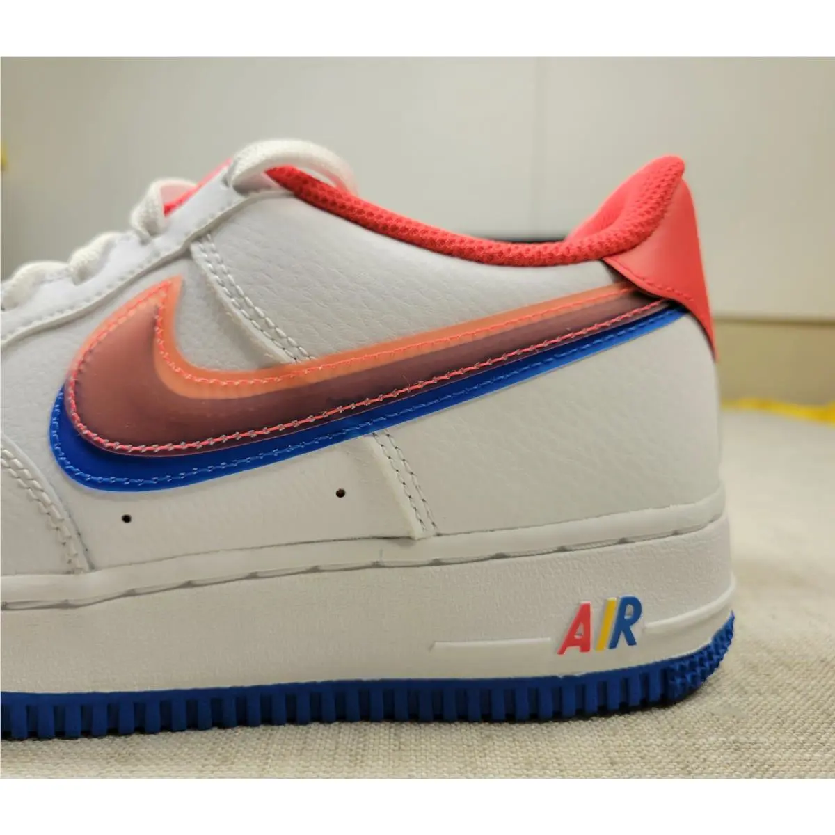 Nike shoes - Nike Air Force 1 GS - DX1787-100 - White Blue Crimson (UPC: 00196148463750) 6