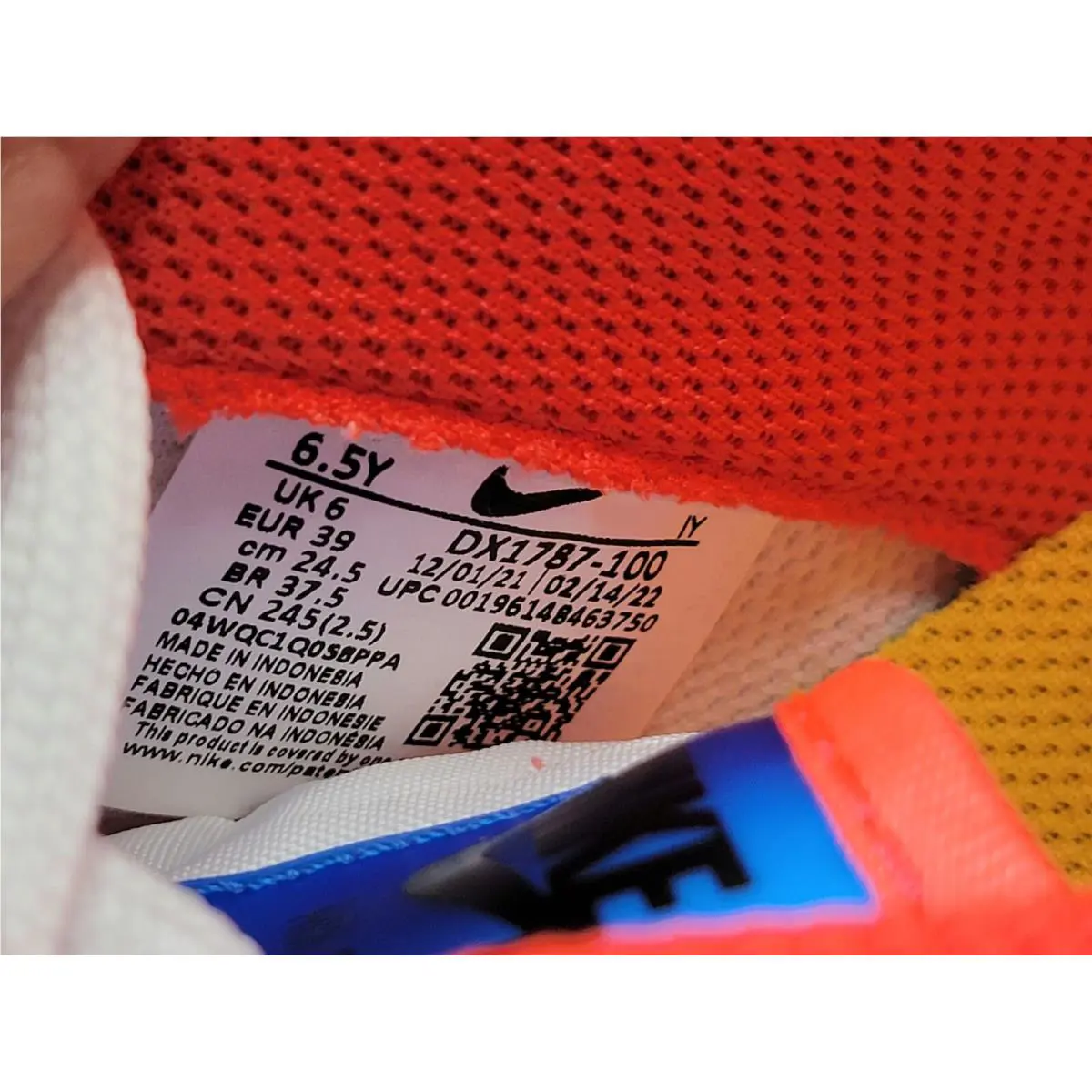 Nike shoes - Nike Air Force 1 GS - DX1787-100 - White Blue Crimson (UPC: 00196148463750) 11
