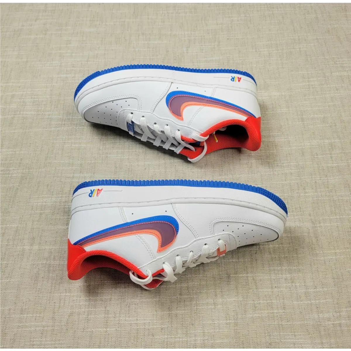 Nike shoes - Nike Air Force 1 GS - DX1787-100 - White Blue Crimson (UPC: 00196148463750) 3