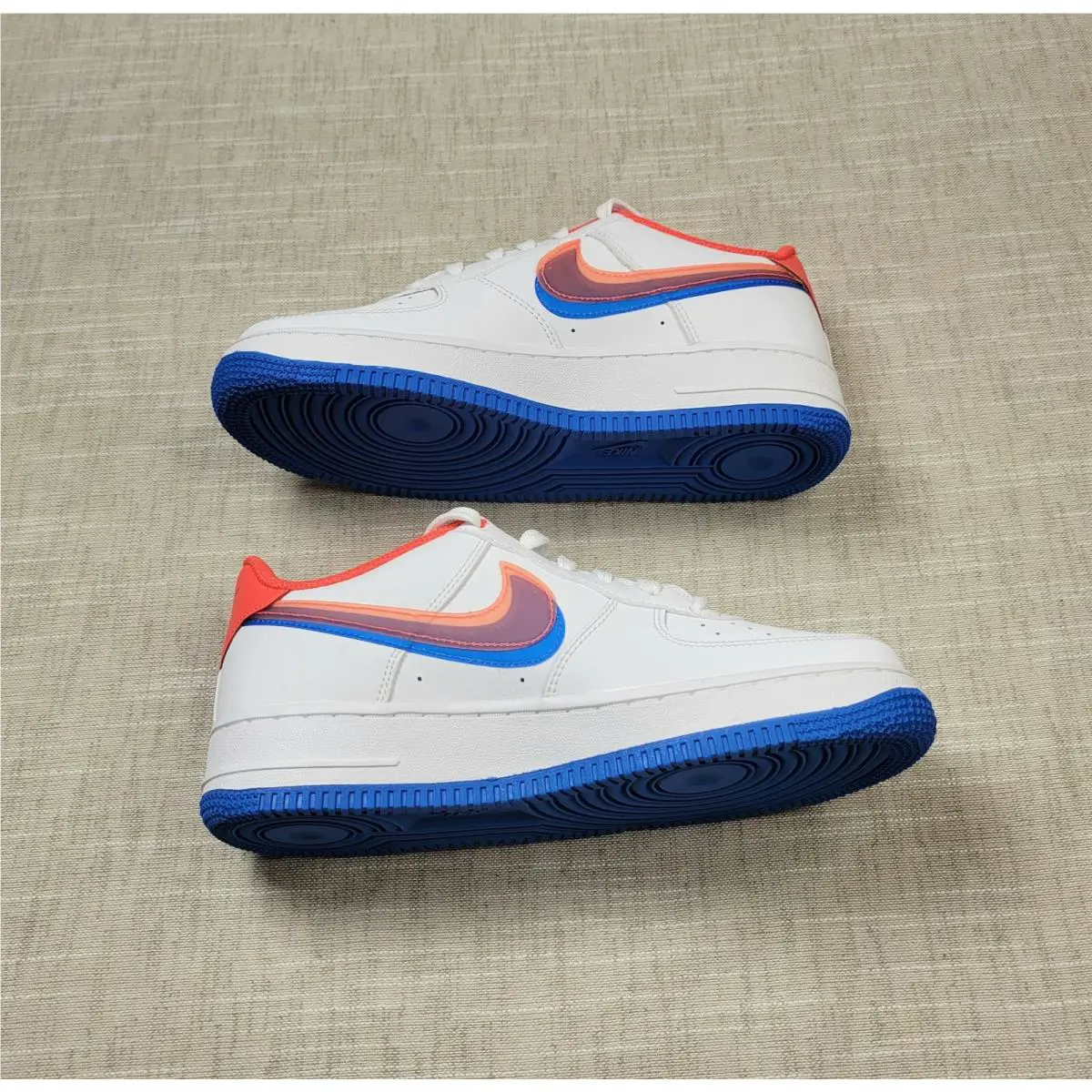 Nike shoes - Nike Air Force 1 GS - DX1787-100 - White Blue Crimson (UPC: 00196148463750) 4