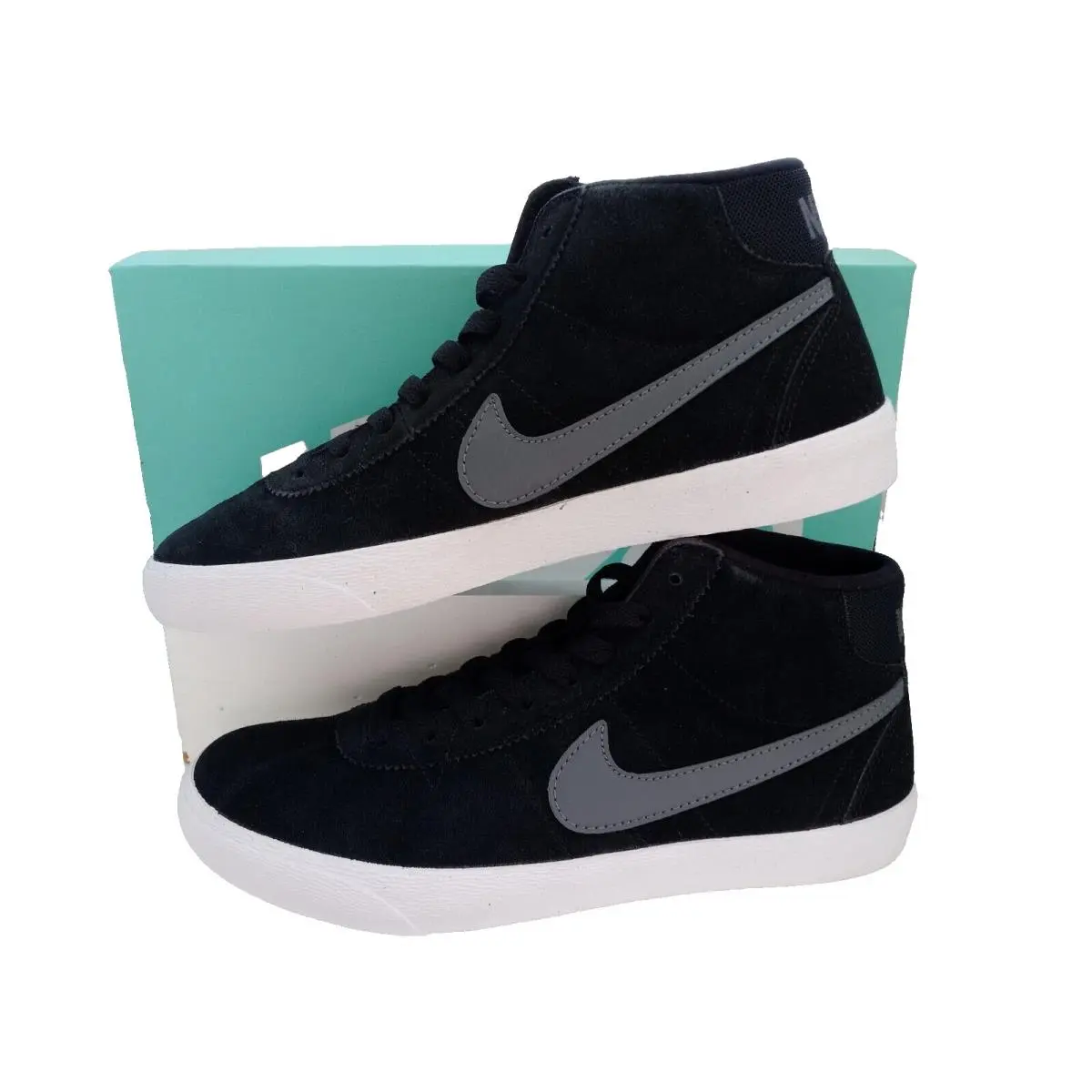 Nike SB Bruin High Top Men`s Shoe Black/suede Size: 8