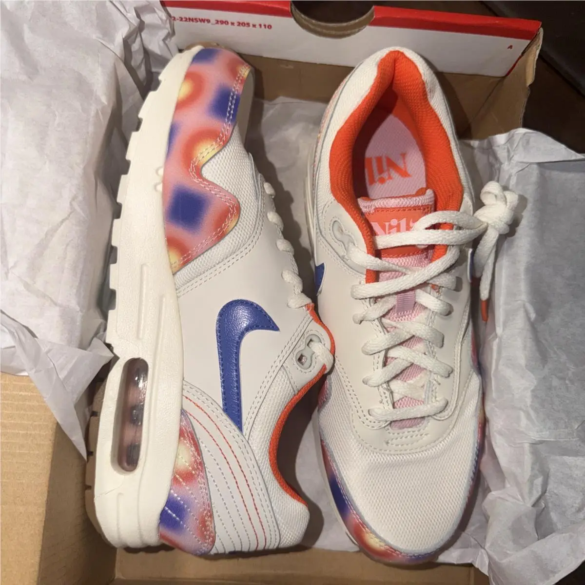 Air Max 1 SE White Blue Orange FN7287-100 Size 6.5 Men . Sz 8 Women by Nike