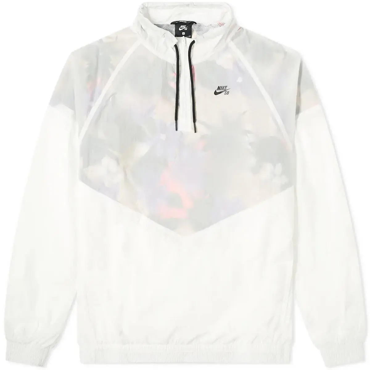 SB Paradise Pullover Windbreaker Jacket sz 2XL Xx-large White Pink Purple by Nike