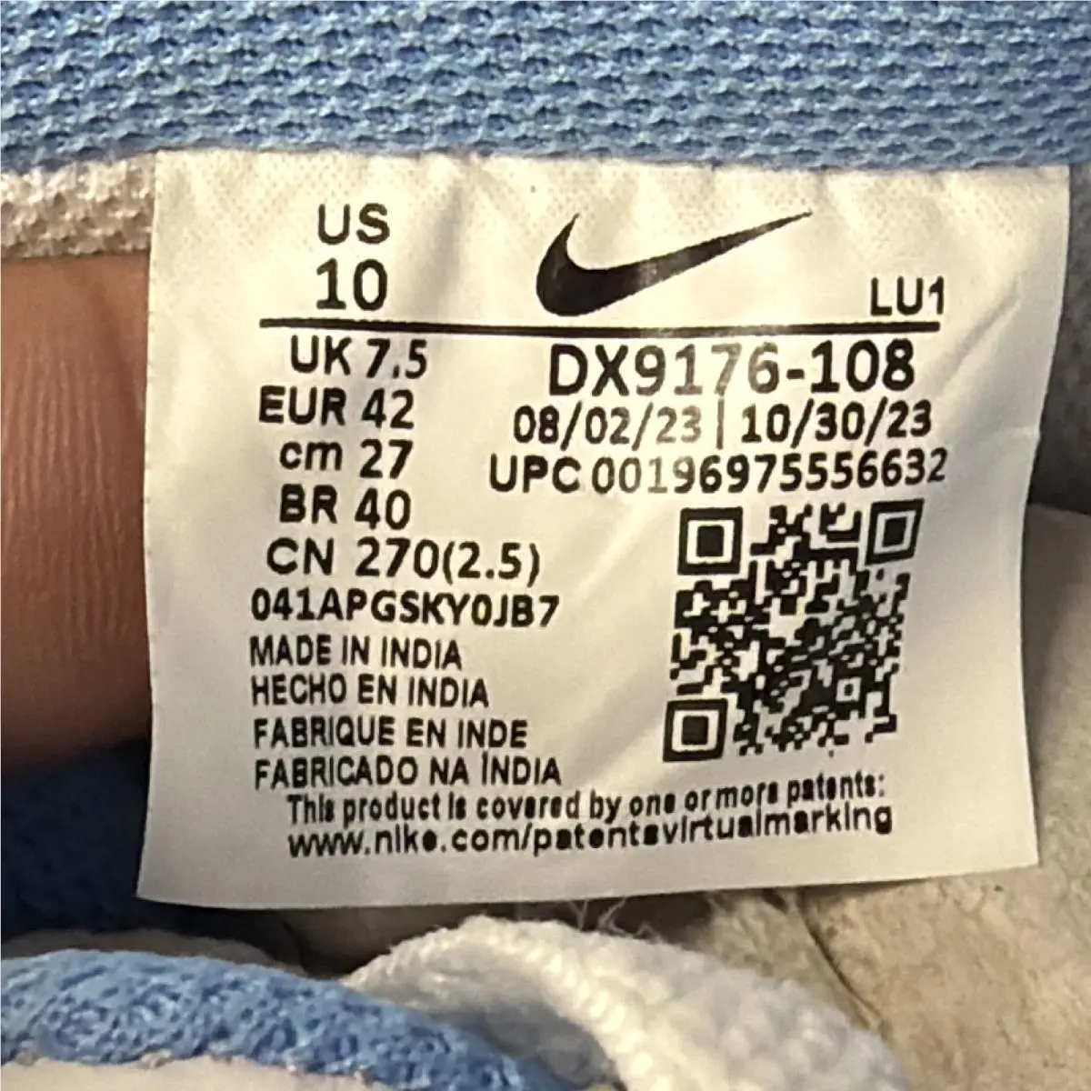 Nike shoes - Nike Gamma Force - Gamma Force - DX9176-108 - White, University Blue, Light Smoke Grey, Summit White 6