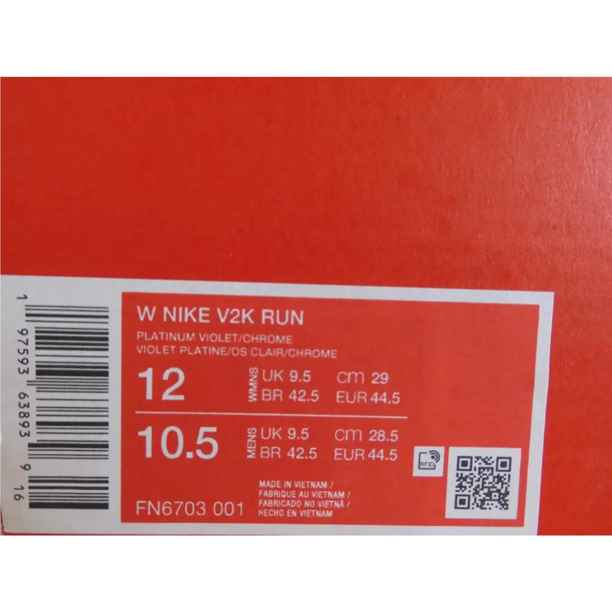 Nike shoes - Nike V2k Run - Run - Fn6703-001 - Purple (UPC: 197593638939) 3