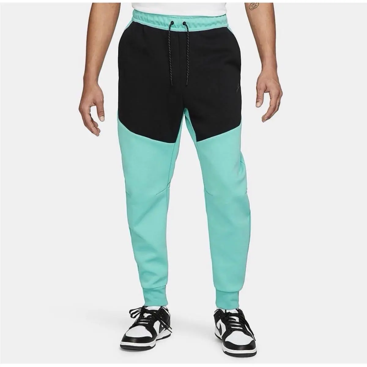 Nike Tech Fleece Pants Joggers Sweatpants Washed Teal Black CU4495-392 Men`s L
