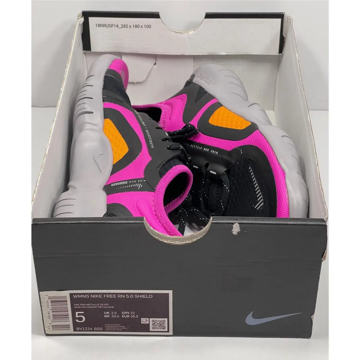 Nike shoes - Nike Free 5.0 - Free - Bv1224-600 - Fire Pink/Black/Metallic Silver 8