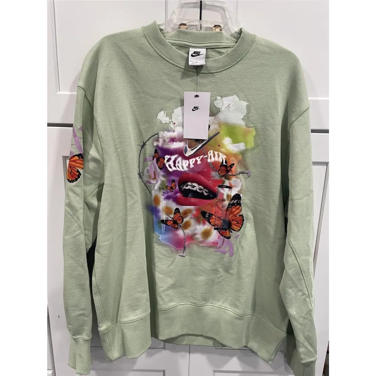 Nike Sportswear Sweater Men`s 3XL Crewneck Happy Air Peach Pink DZ3049-630
