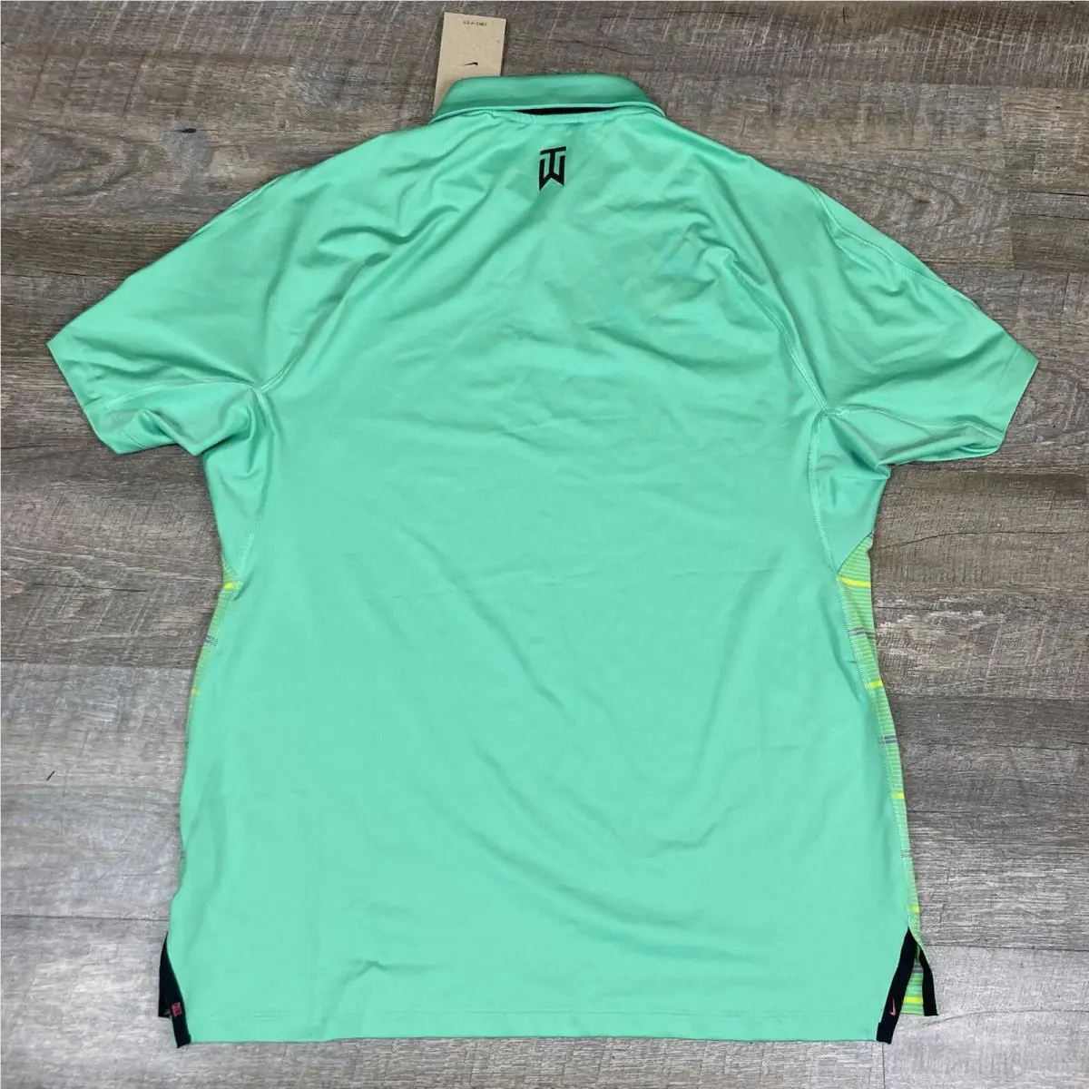 Nike clothing - TW Collection Stripped Polo - Collection Stripped Polo - DR5318363 - Spring Green / Ashen Slate / Bright Cactus Yellow / Black 5