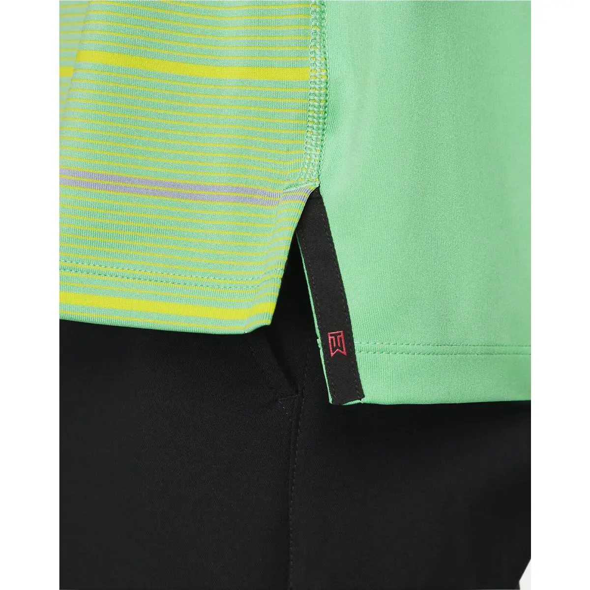Nike clothing - TW Collection Stripped Polo - Collection Stripped Polo - DR5318363 - Spring Green / Ashen Slate / Bright Cactus Yellow / Black 7