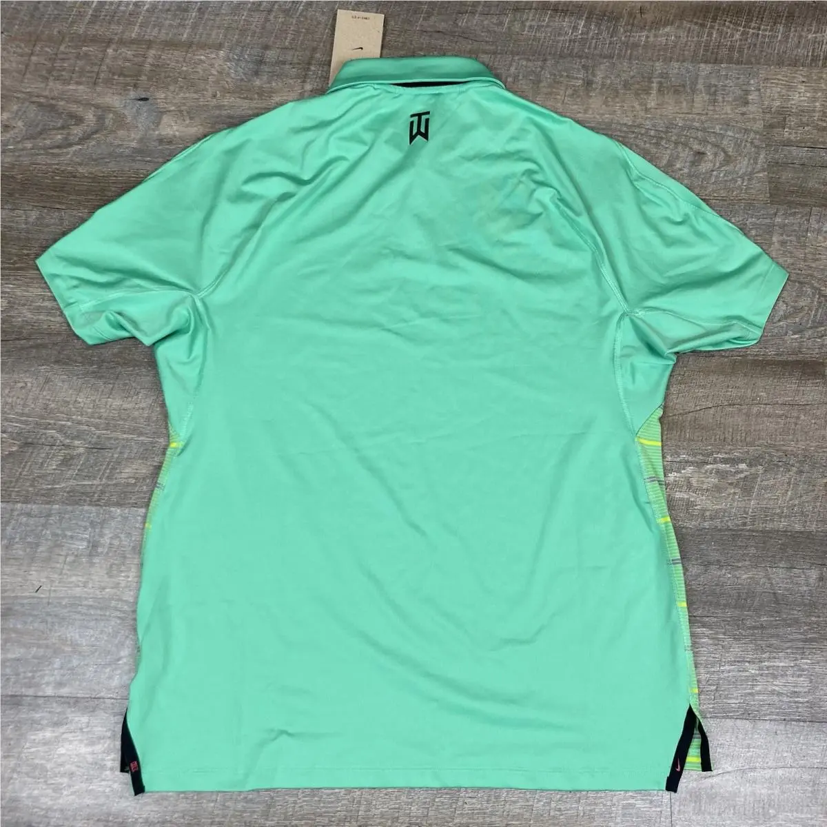 Nike clothing - TW Collection Stripped Polo - Collection Stripped Polo - DR5318363 - Spring Green / Ashen Slate / Bright Cactus Yellow / Black 5