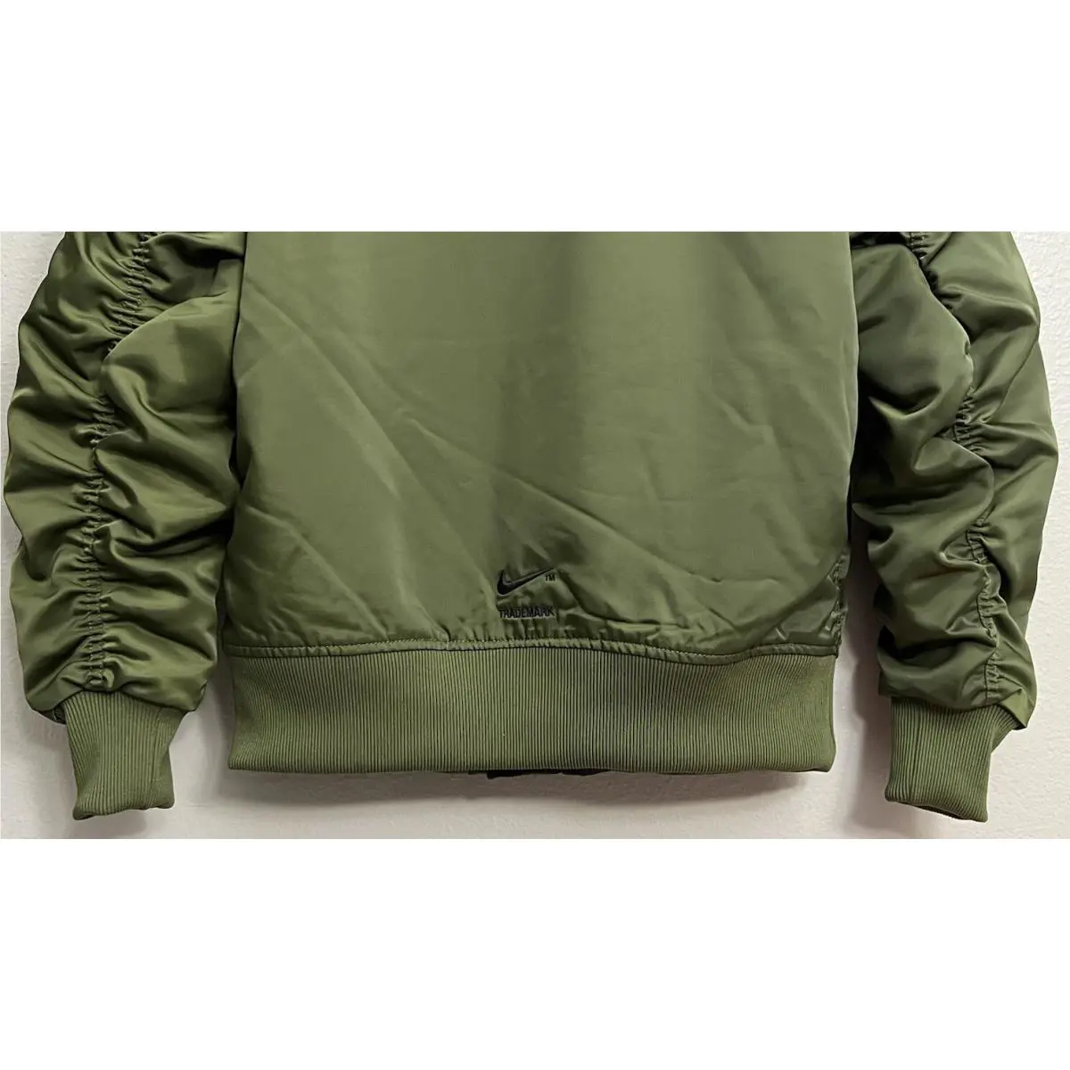 Nike clothing - Nike Sportswear Therma-Fit Big Swoosh Reversible Bomber Jacket - DD6055-326 - Rough Green (UPC: 195242696590) 4